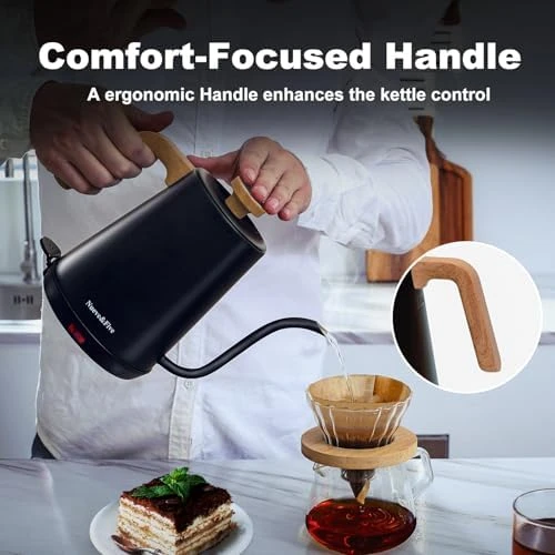 Gooseneck Electric Kettle with Thermometer — Electric Kettle, Nueve&Five