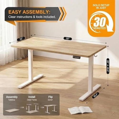 Large Electric Standing Desk — Standing Desk, Grandder