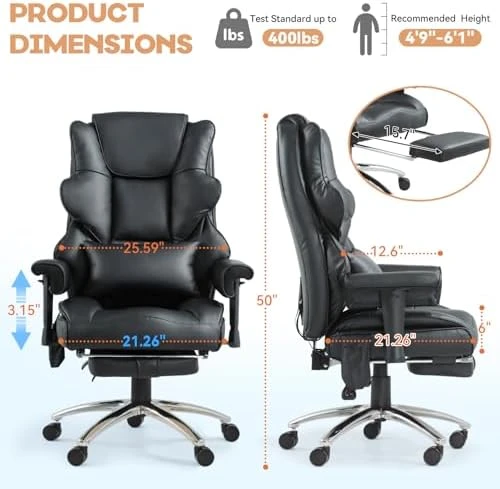Massage Office Chair with Foot Rest — Smart Chairs, Mvpipi