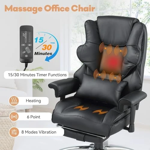Massage Office Chair with Foot Rest — Smart Chairs, Mvpipi
