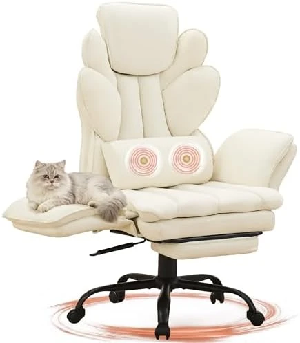 Office Chair with Flip Armrests, Reclining, Foot Rest, and Massage — Smart Chairs, Sofayonn