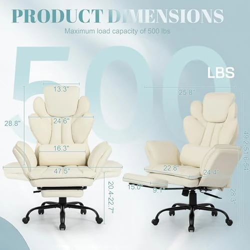 Office Chair with Flip Armrests, Reclining, Foot Rest, and Massage — Smart Chairs, Sofayonn