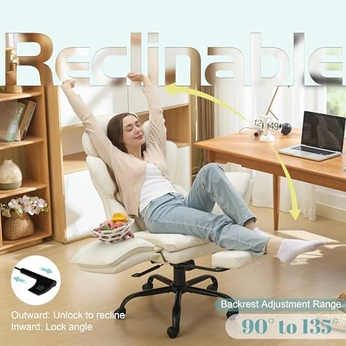 Office Chair with Flip Armrests, Reclining, Foot Rest, and Massage — Smart Chairs, Sofayonn