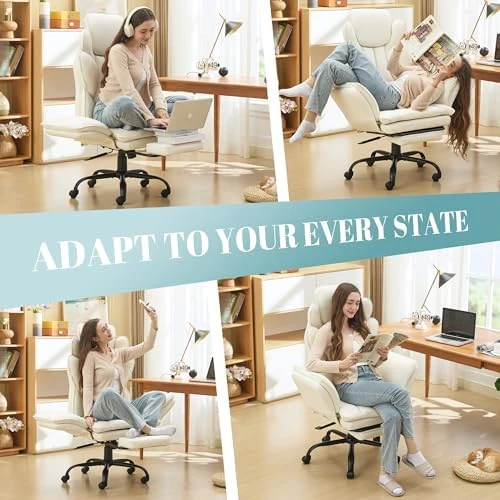 Office Chair with Flip Armrests, Reclining, Foot Rest, and Massage — Smart Chairs, Sofayonn
