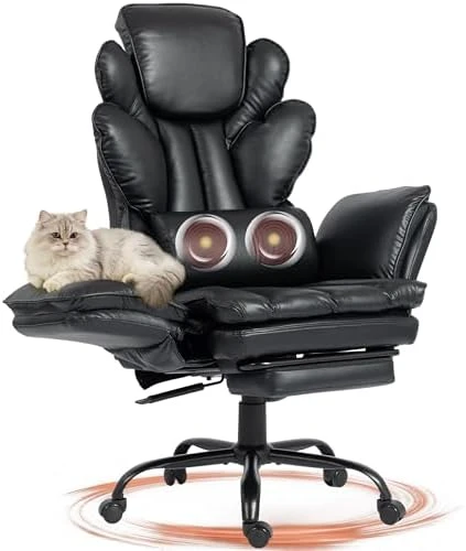 Office Chair with Flip Armrests, Reclining, Foot Rest, and Massage — Smart Chairs, Sofayonn