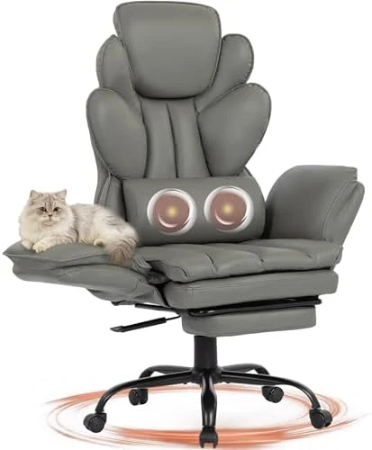 Office Chair with Flip Armrests, Reclining, Foot Rest, and Massage — Smart Chairs, Sofayonn