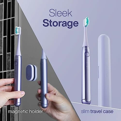 Rechargeable Toothbrush with Magnetic Holder and Travel Case — Electric Toothbrush, AquaSonic