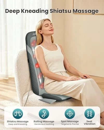 Shiatsu Back Massager with Heat — Massage Chairs, Snailax