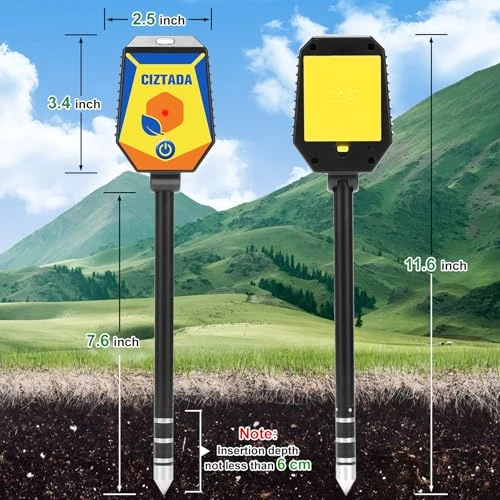 Smart Soil Moisture Meter pH Salinity Tester 8 in 1 — Soil Moisture Sensor, CIZTADA