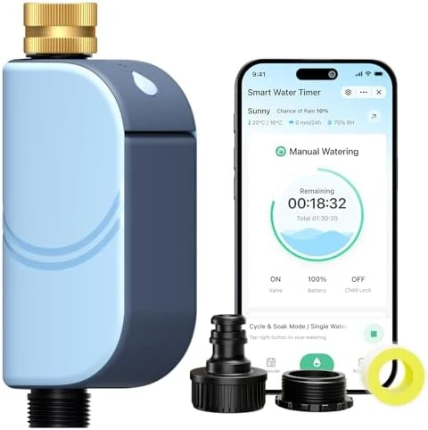 WiFi Water Timer for Garden Hose — Irrigation System, EZAIoT