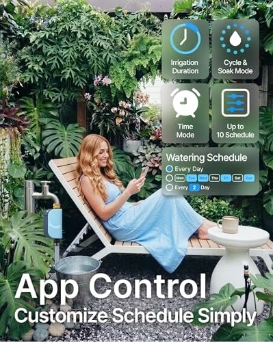 WiFi Water Timer for Garden Hose — Irrigation System, EZAIoT