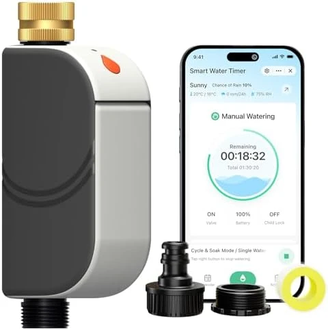 WiFi Water Timer for Garden Hose — Irrigation System, EZAIoT