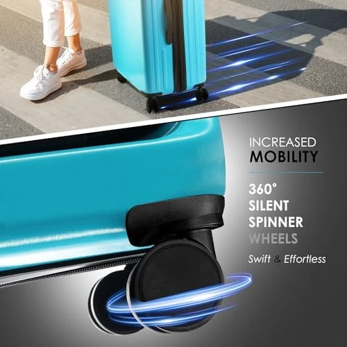 20 Inch Carry On Luggage with Cosmetic Case — Smart Luggage, TRAVELARIM