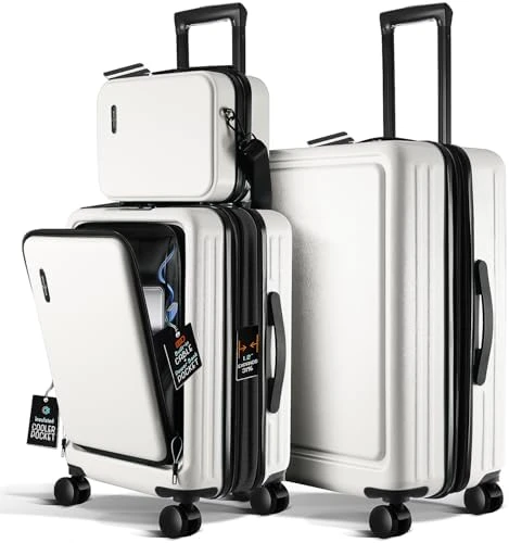20 Inch Carry On Luggage with Cosmetic Case — Smart Luggage, TRAVELARIM