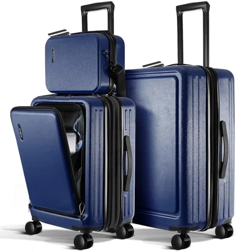 20 Inch Carry On Luggage with Cosmetic Case — Smart Luggage, TRAVELARIM