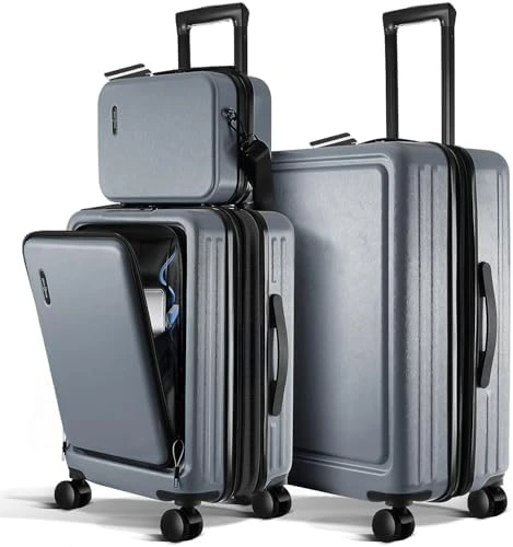 20 Inch Carry On Luggage with Cosmetic Case — Smart Luggage, TRAVELARIM