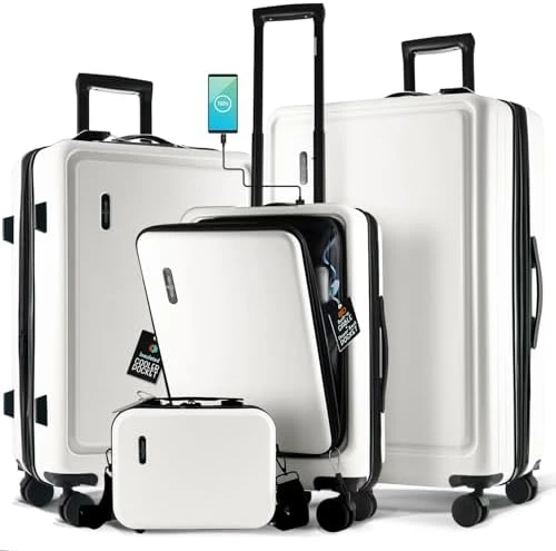 20 Inch Carry On Luggage with Cosmetic Case — Smart Luggage, TRAVELARIM