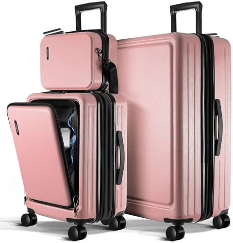 20 Inch Carry On Luggage with Cosmetic Case — Smart Luggage, TRAVELARIM