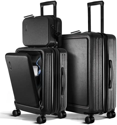20 Inch Carry On Luggage with Cosmetic Case — Smart Luggage, TRAVELARIM