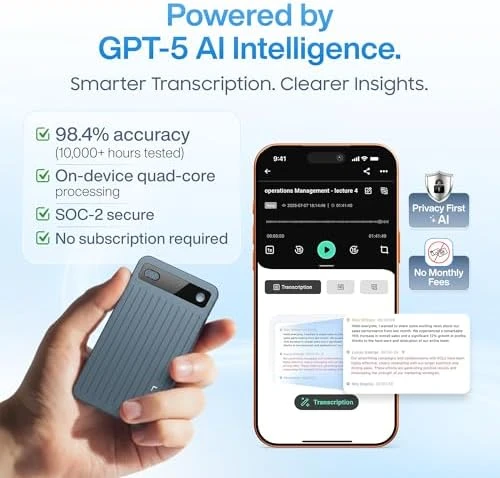 AI Voice Recorder with App Control — Translator Device, LIMU