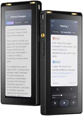 AI Voice Recorder with Real-Time Transcription & AI Summaries — Translator Device, iFLYTEK