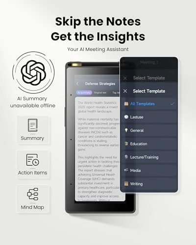 AI Voice Recorder with Real-Time Transcription & AI Summaries — Translator Device, iFLYTEK