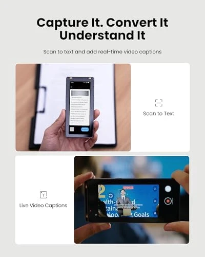 AI Voice Recorder with Real-Time Transcription & AI Summaries — Translator Device, iFLYTEK
