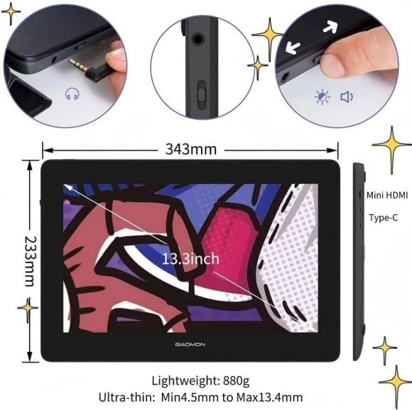 Pen Display Drawing Tablet — Drawing Tablet, GAOMON