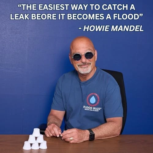 Small Water Leak Alarm 6-Pack — Water Shut Off Valve, Flood Buzz