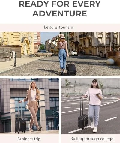 Underseat Carry On Luggage with Spinner Wheels — Smart Luggage, BAGSMART