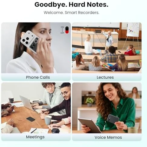 Voice Recorder with AI Transcription and Display — Translator Device, AOSRAU