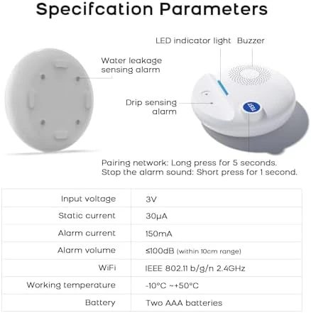 WiFi Water Leak Detector — Water Shut Off Valve, PGST