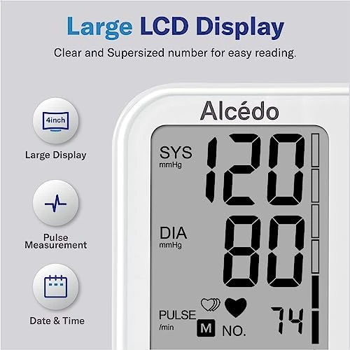 Automatic Digital Blood Pressure Monitor with Large Cuff — Blood Pressure Monitor, Alcedo