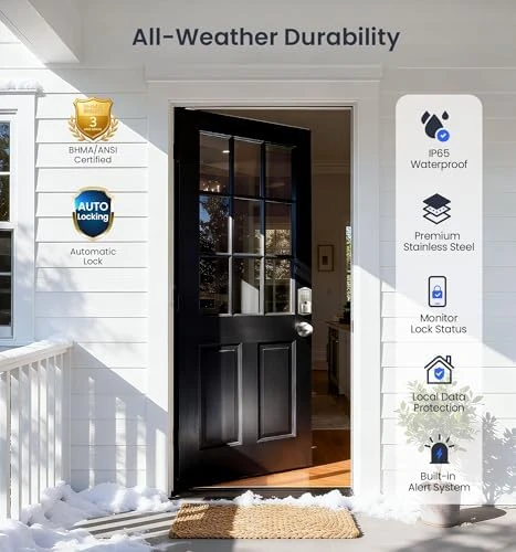 Built-in WiFi Smart Lock with Fingerprint Keypad Deadbolt — Smart Lock, Veise