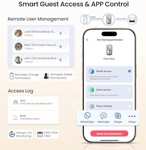 Built-in WiFi Smart Lock with Fingerprint Keypad Deadbolt — Smart Lock, Veise