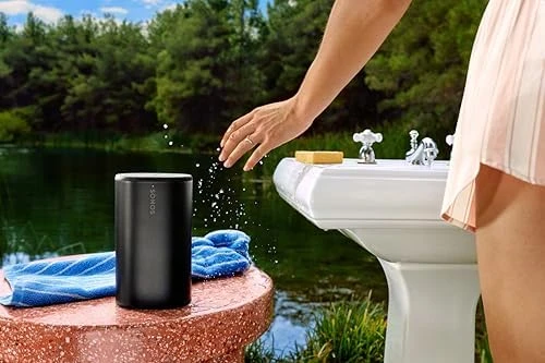 Portable Bluetooth Speaker with WiFi, Alexa, 24-Hour Battery Life, Charging Base — Smart Speaker, Sonos