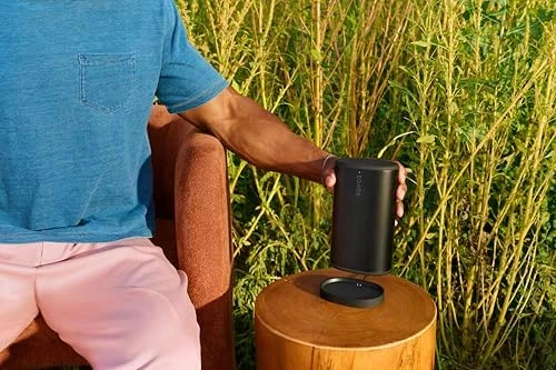 Portable Bluetooth Speaker with WiFi, Alexa, 24-Hour Battery Life, Charging Base — Smart Speaker, Sonos