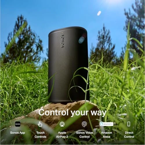 Portable Bluetooth Speaker with WiFi, Alexa, 24-Hour Battery Life, Charging Base — Smart Speaker, Sonos