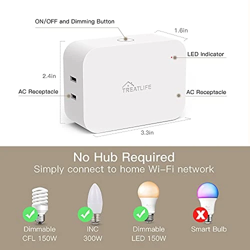 Smart Dimmer Plug — Smart Plug, TREATLIFE