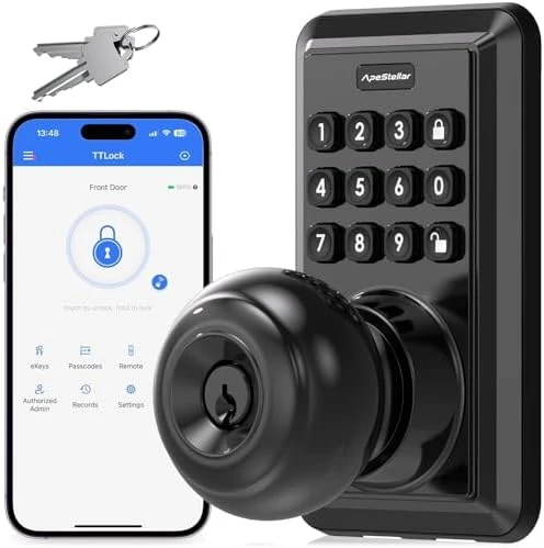 Smart Keyless Entry Door Lock with Knob and Keypad — Smart Lock, ApeStellar