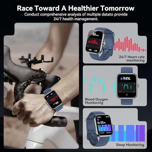 Smart Watch with Alexa Built-in, HD Touchscreen Fitness Tracker — Smart Watch, BOOOMIC