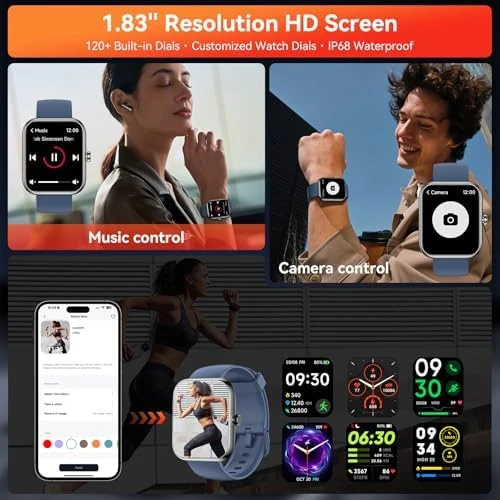 Smart Watch with Alexa Built-in, HD Touchscreen Fitness Tracker — Smart Watch, BOOOMIC