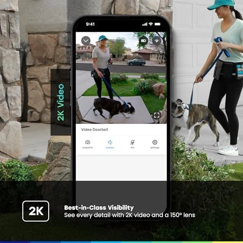 Video Doorbell with 2K Camera, Color Night Vision, and Motion Detection — Video Doorbell, CHAMBERLAIN