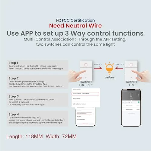 WiFi Light Switch — Smart Switch, LOUYSGEN