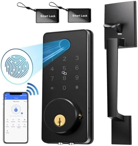 WiFi Smart Door Lock Set with Keypad and Fingerprint — Smart Lock, BlackSmith
