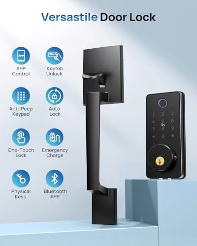 WiFi Smart Door Lock Set with Keypad and Fingerprint — Smart Lock, BlackSmith