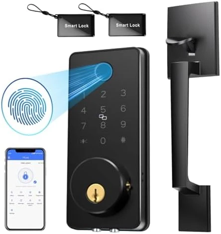 WiFi Smart Door Lock Set with Keypad and Fingerprint — Smart Lock, BlackSmith