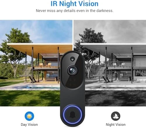 Wireless Video Doorbell Camera with Monitor — Video Doorbell, Crashirano