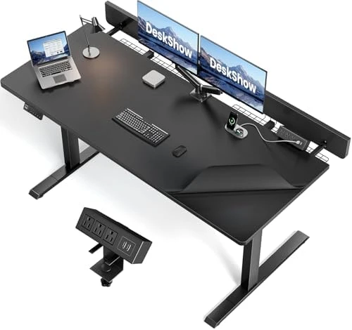 Adjustable Standing Desk with Cable Management and Accessories — Standing Desk, DeskShow