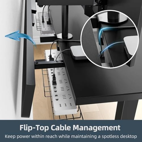 Adjustable Standing Desk with Cable Management and Accessories — Standing Desk, DeskShow